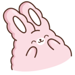 Кролик Супчик розовый: cтикер №30