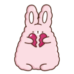 Кролик Супчик розовый: cтикер №33