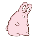 Кролик Супчик розовый: cтикер №35