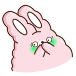 Кролик Супчик розовый: cтикер №39